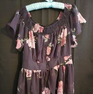 Sheer black hi-lo overdress